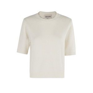Semi Couture Short-Sleeve Leya Sweater With Rhinestone Neckline - NWT